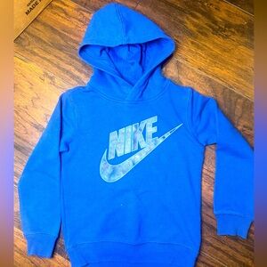 Nike Hoodie Boys Blue Pullover Sz 7
